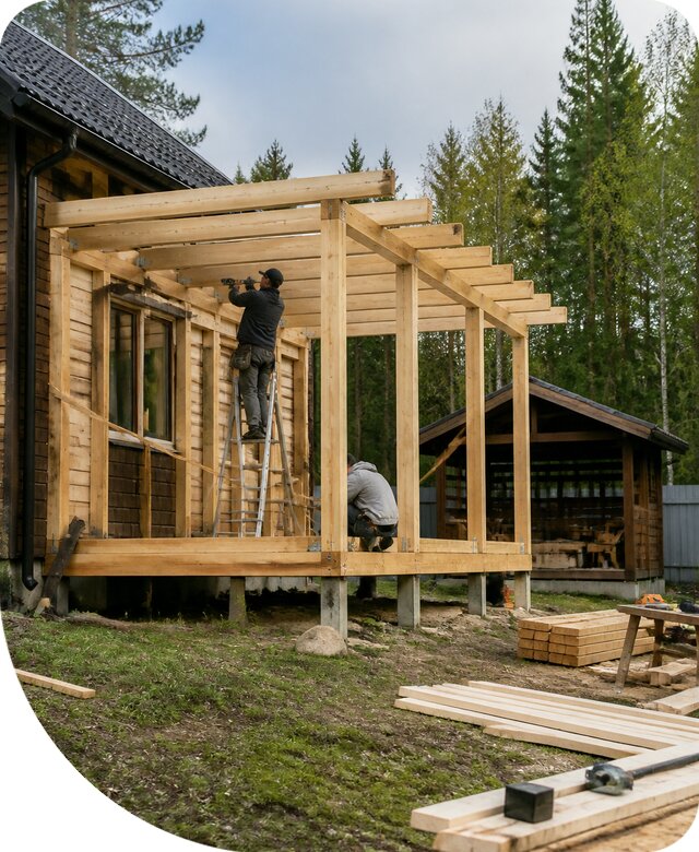 Строительство пристроек и построек на участке в Томске